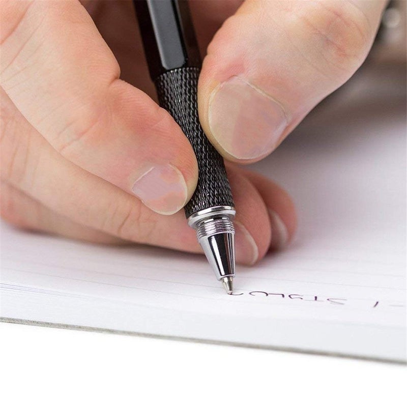 AIYIBEN Multifunction Tech-Tool Pen with Ballpoint Pen, Touch Screen Stylus, Ruler, Spirit Level, Flat-head and Phillips Screwdriver - Ink Refills Included (Black + 2Refills) - Image 5
